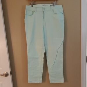Style & Co Light Green Denim Pants